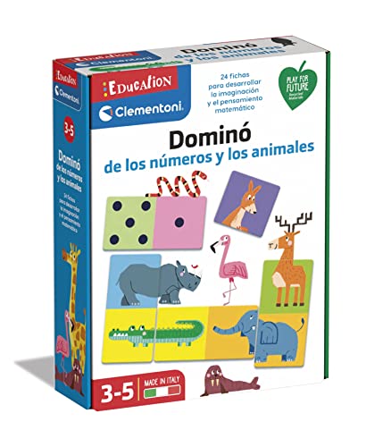 Clementoni - Dominó Números y Animales -...