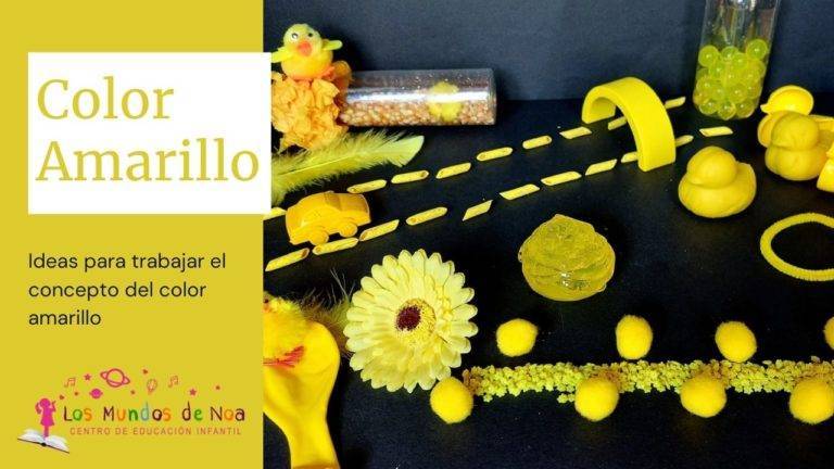 actividades infantiles de color amarillo